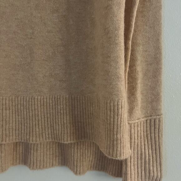 J. Crew Tan Merino Wool Alpaca Blend Cozy Longline Sweater XS - Picture 3 of 9